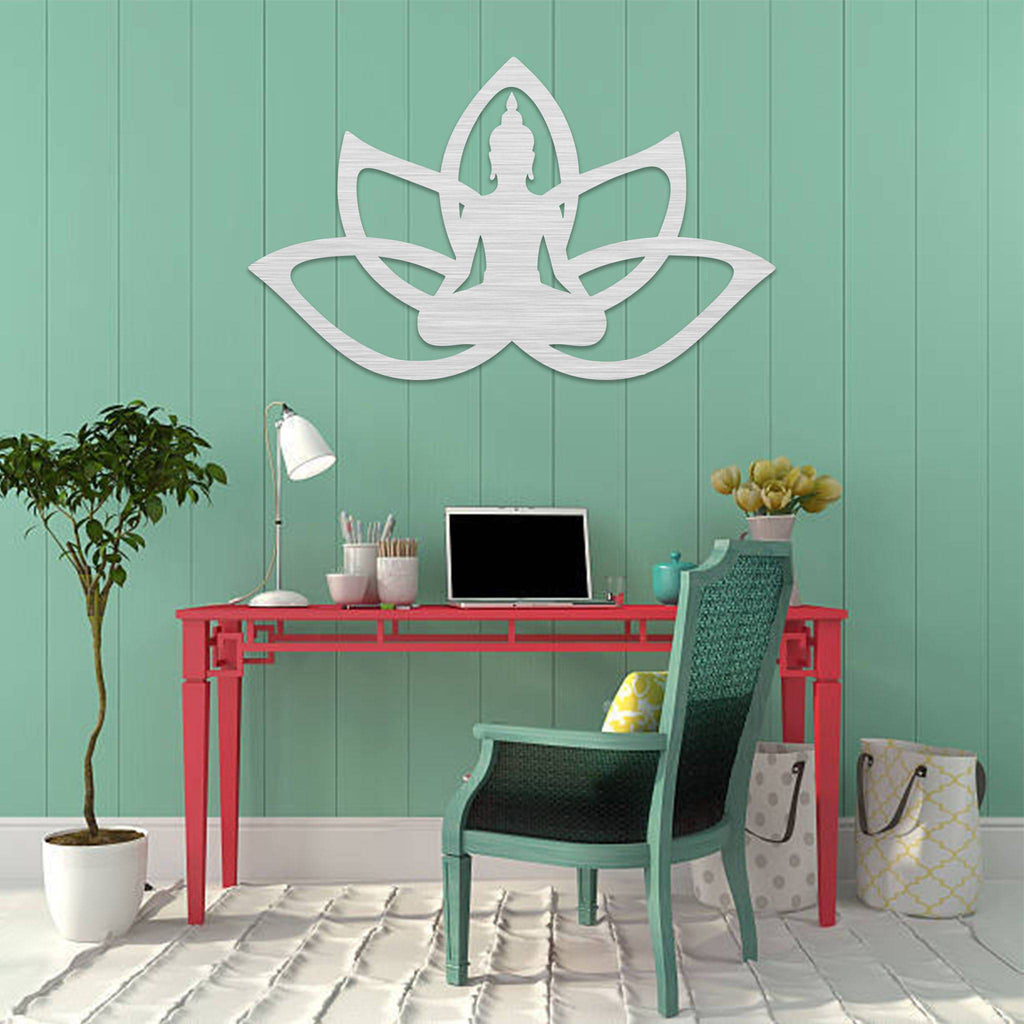 Buddha Lotus Flower - Metal Wall Art - MetalPlex