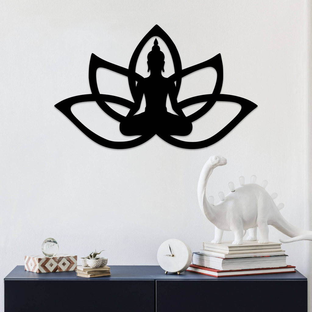 Buddha Lotus Flower - Metal Wall Art - MetalPlex