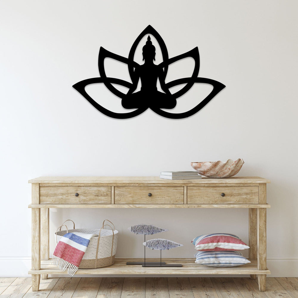 Buddha Lotus Flower - Metal Wall Art - MetalPlex