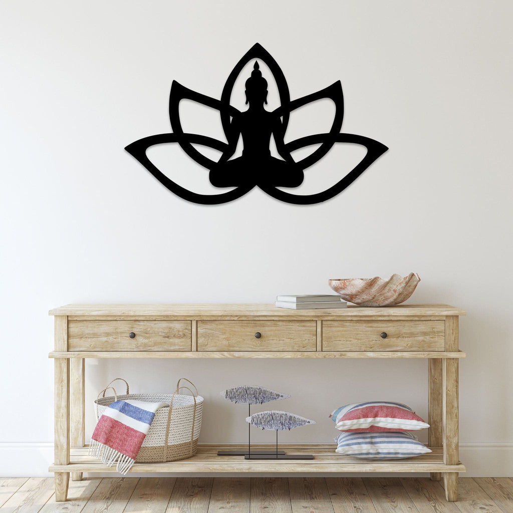 Buddha Lotus Flower - Metal Wall Art - MetalPlex