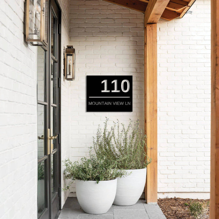 House Address Sign - Metal Wall Art - MetalPlex