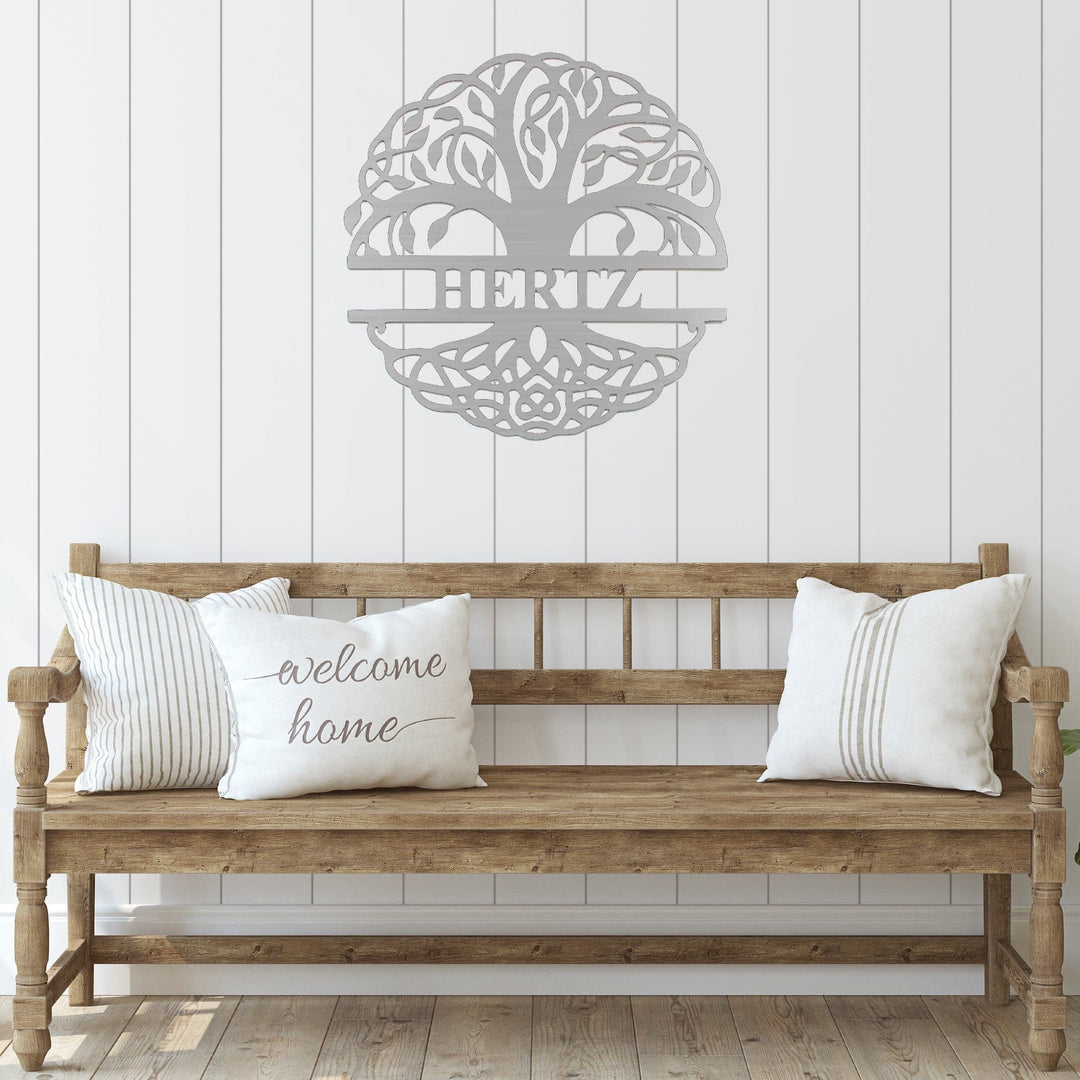 Family Tree Monogram - Metal Wall Art - MetalPlex