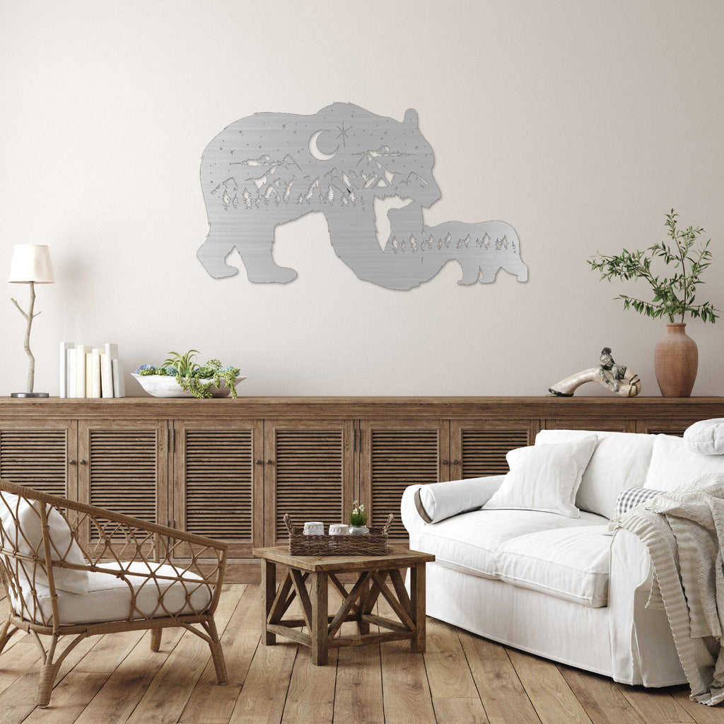 Bear Family - Metal Wall Art - MetalPlex