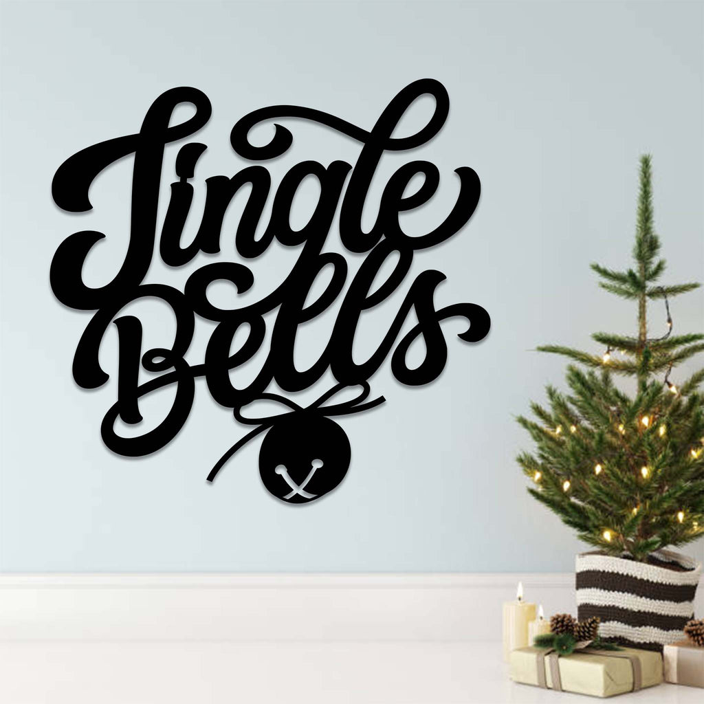 Jingle Bells Script - Metal Wall Art - MetalPlex