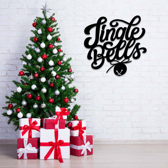 Jingle Bells Script - Metal Wall Art