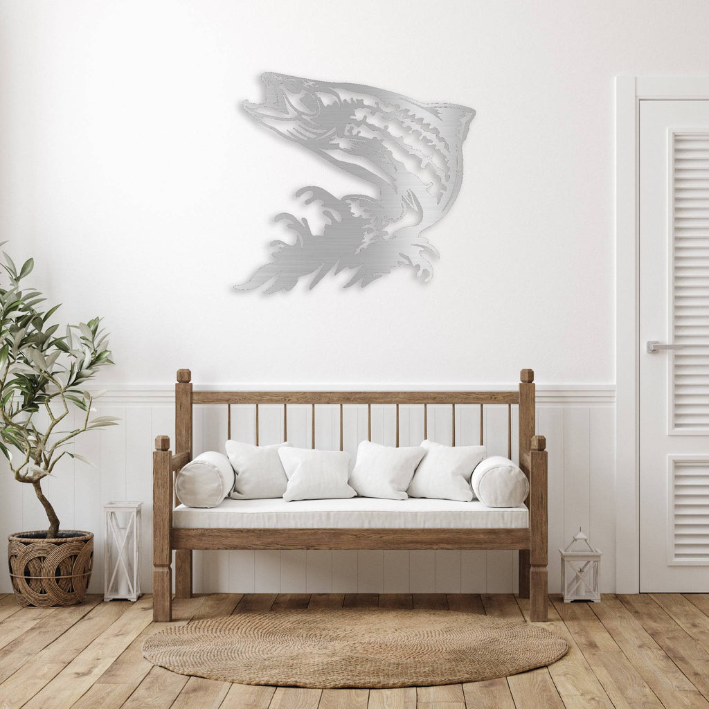 Jumping Trout - Metal Wall Art - MetalPlex