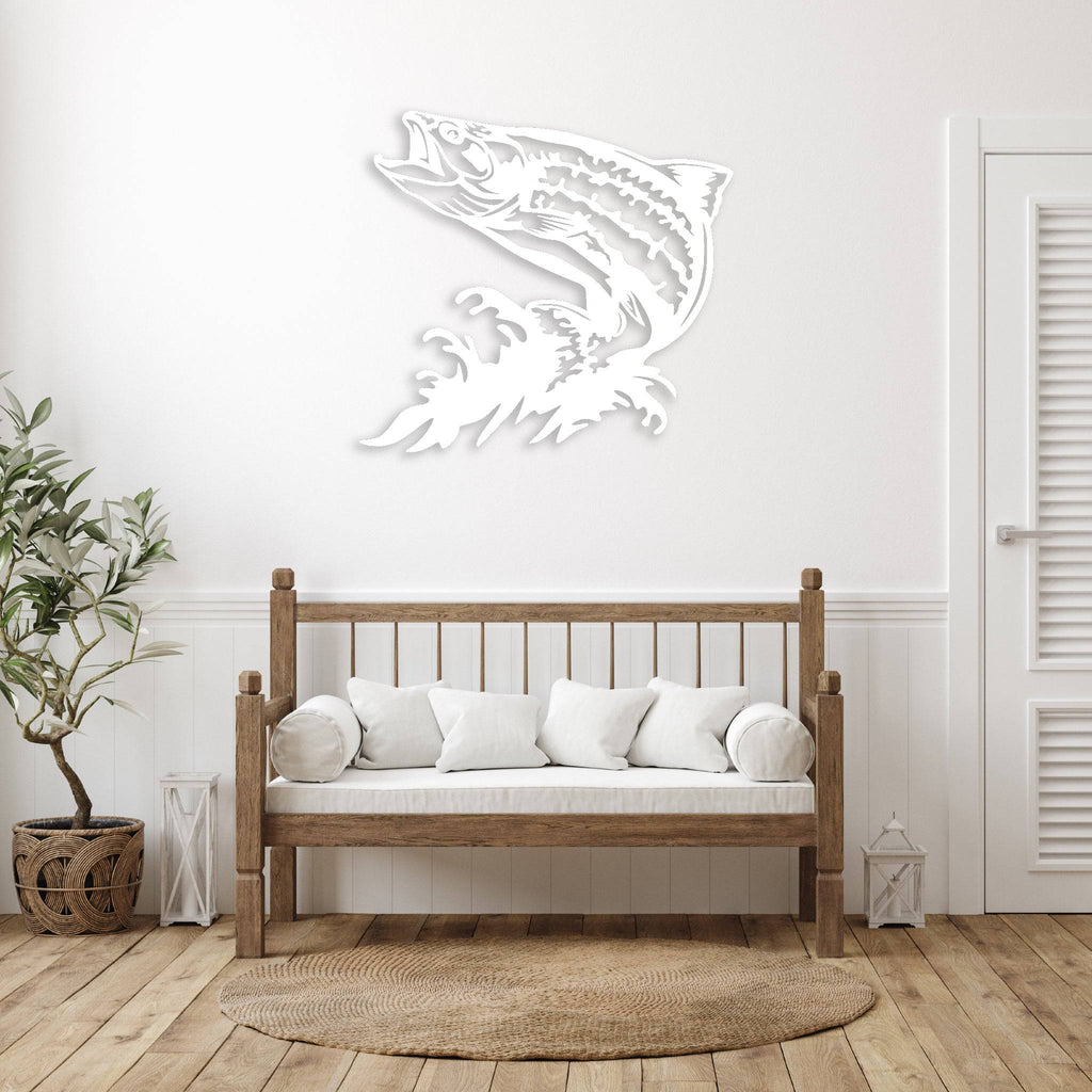 Jumping Trout - Metal Wall Art - MetalPlex