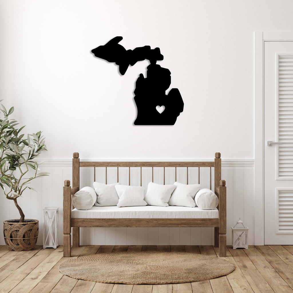 Michigan Love State - Metal Wall Art - MetalPlex