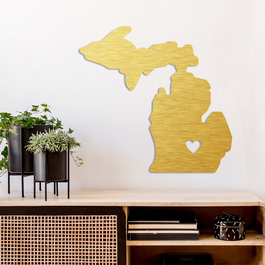 Michigan Love State - Metal Wall Art - MetalPlex