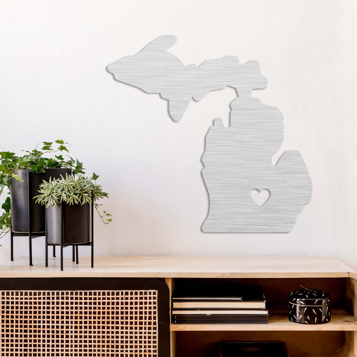 Michigan Love State - Metal Wall Art - MetalPlex