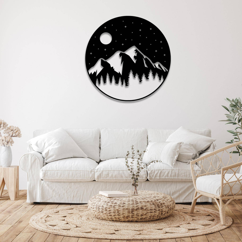 Moon Mountain - Metal Wall Art - MetalPlex