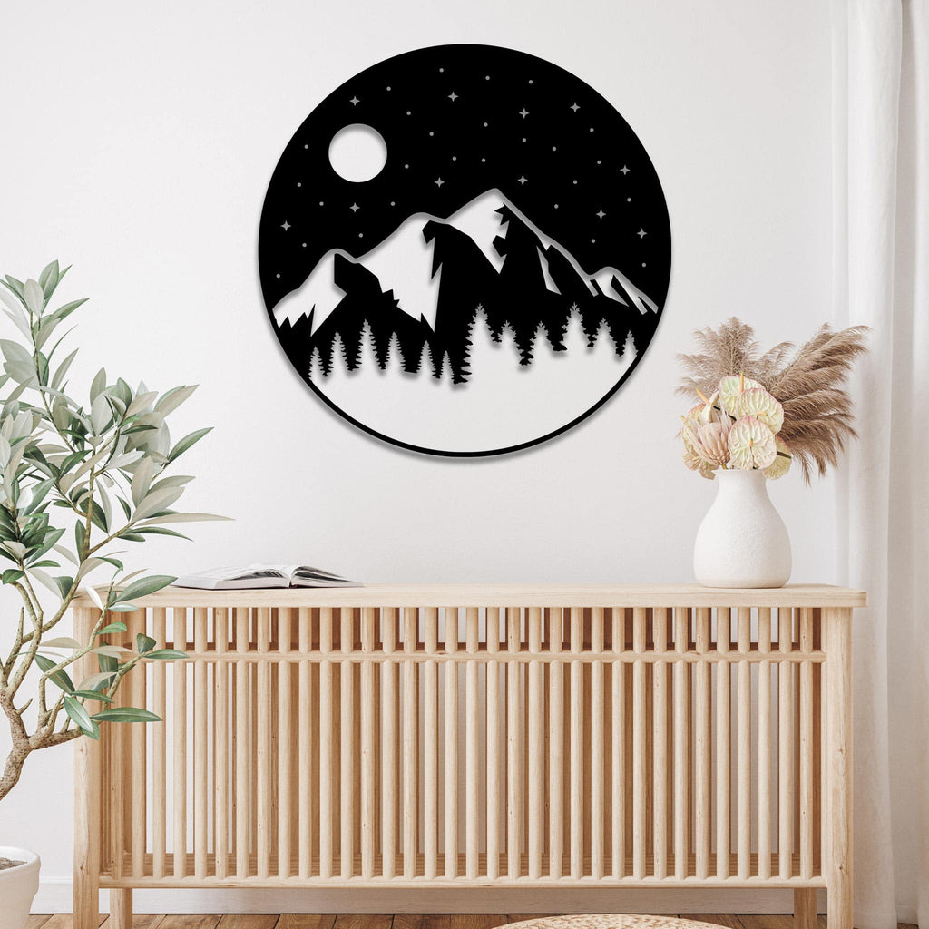 Moon Mountain - Metal Wall Art - MetalPlex