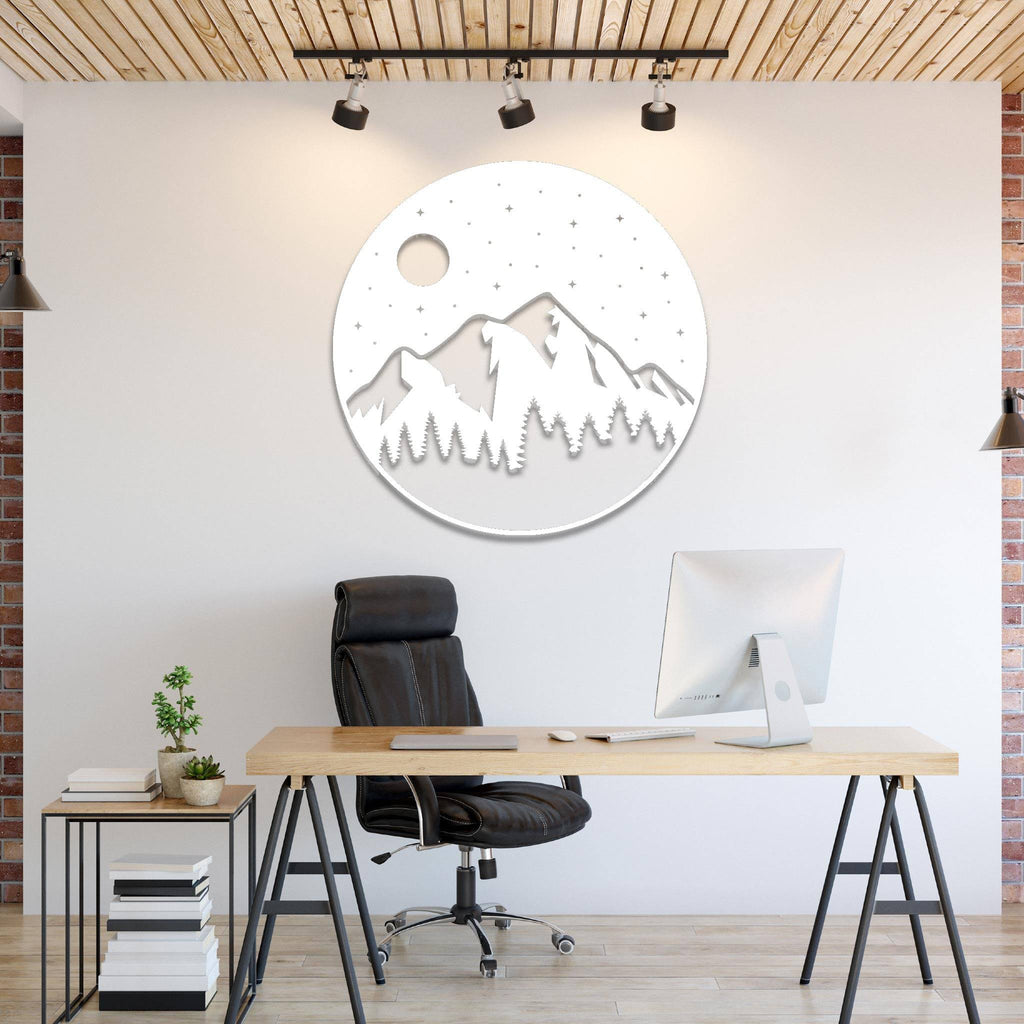 Moon Mountain - Metal Wall Art - MetalPlex