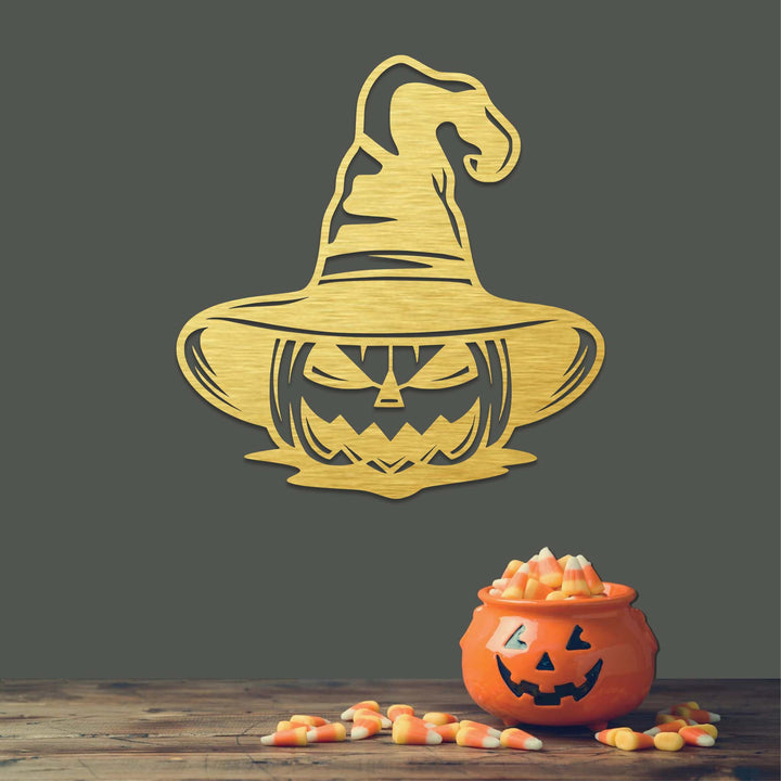 Pumpkin Witch - Metal Wall Art - MetalPlex