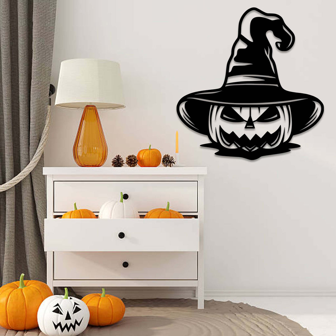 Pumpkin Witch - Metal Wall Art - MetalPlex