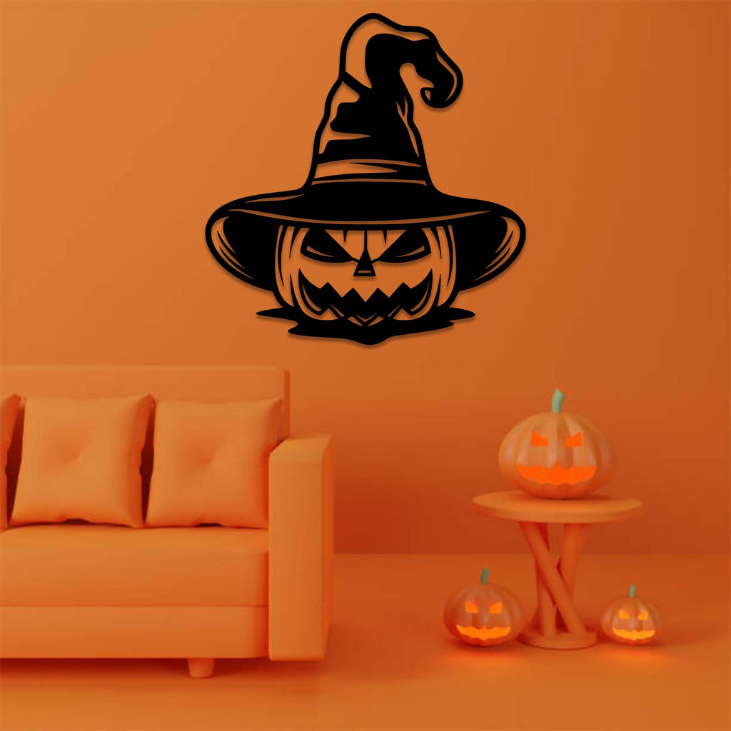 Pumpkin Witch - Metal Wall Art - MetalPlex