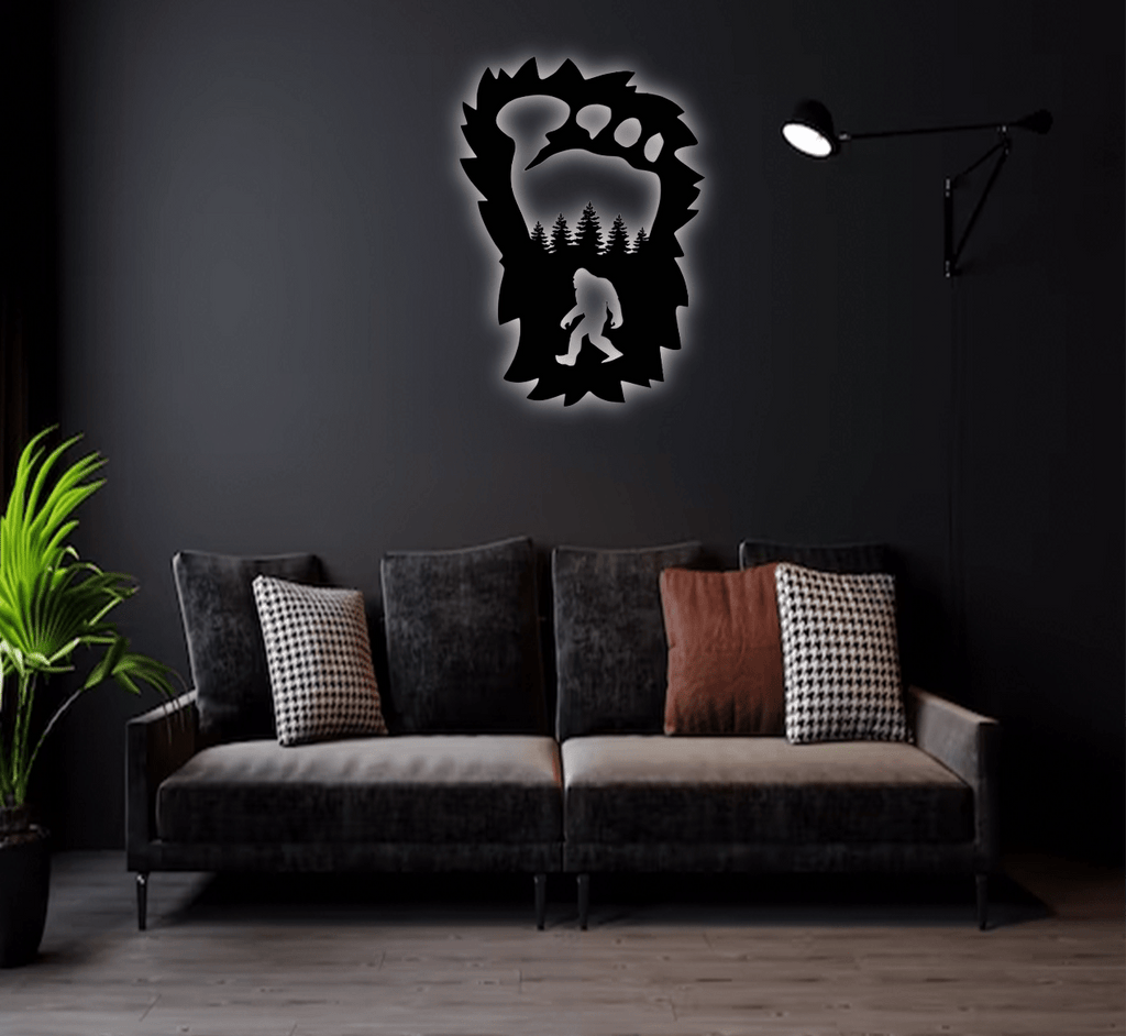 Bigfoot Foot Print - Metal Wall Art - MetalPlex