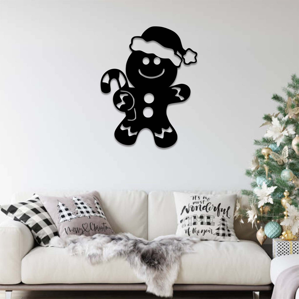 Christmas Gingerbread Man - Metal Wall Art - MetalPlex