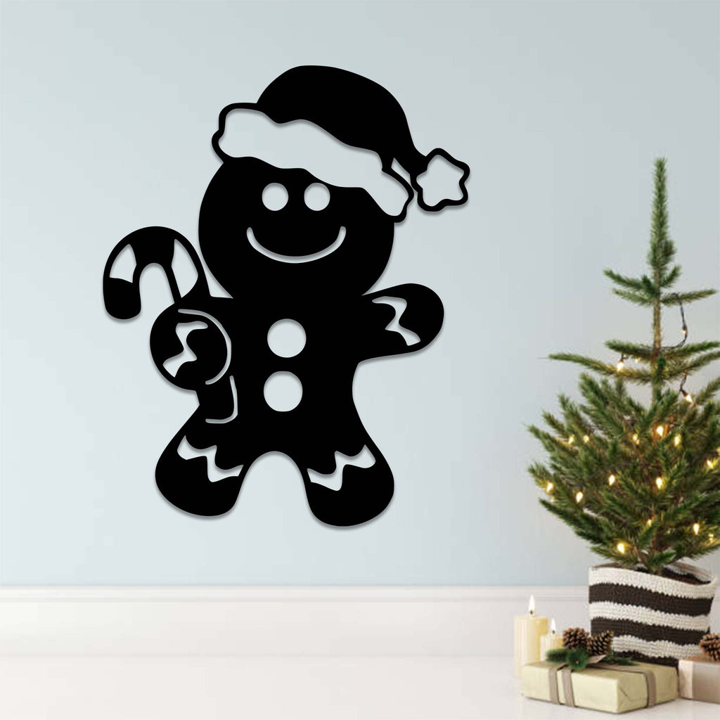 Christmas Gingerbread Man - Metal Wall Art - MetalPlex