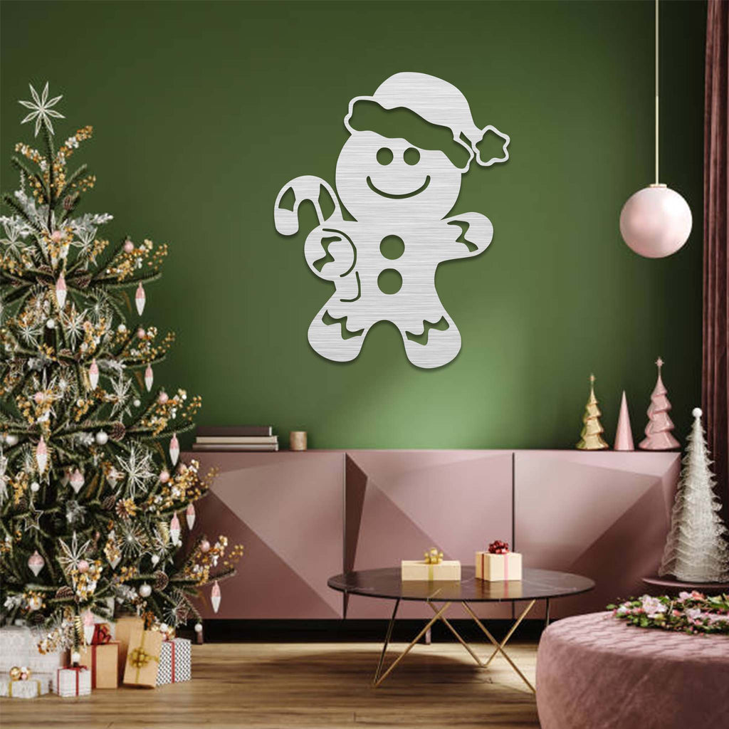 Christmas Gingerbread Man - Metal Wall Art - MetalPlex