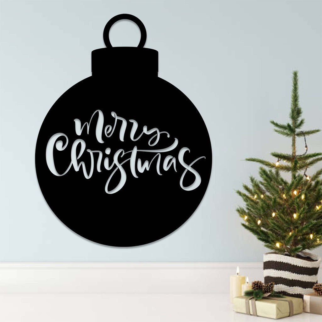 Merry Christmas Ornament - Metal Wall Art - MetalPlex