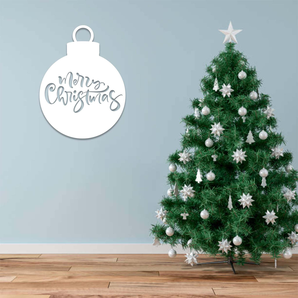 Merry Christmas Ornament - Metal Wall Art - MetalPlex