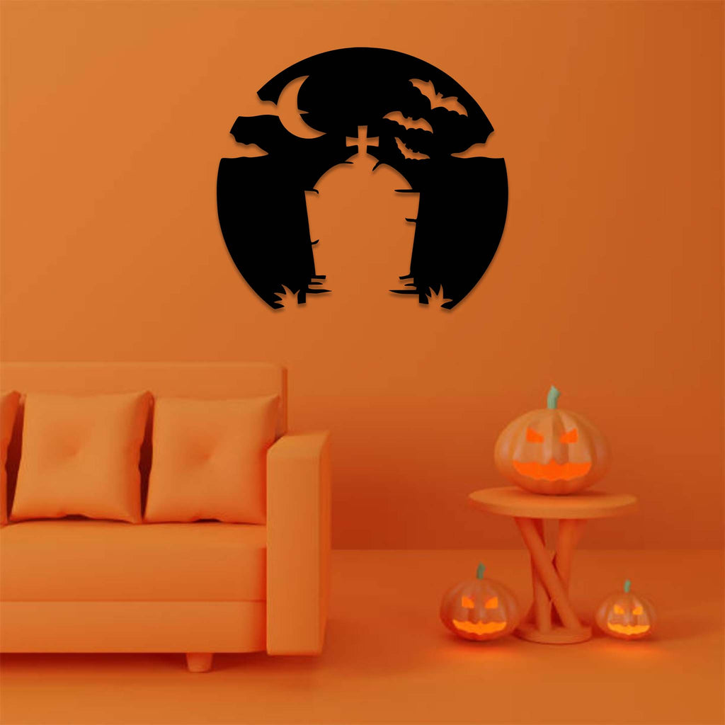 Spooky Tombstone - Metal Wall Art - MetalPlex