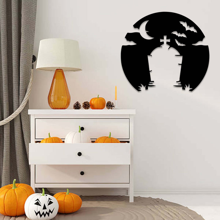 Spooky Tombstone - Metal Wall Art - MetalPlex