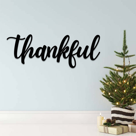 Thankful - Metal Wall Art