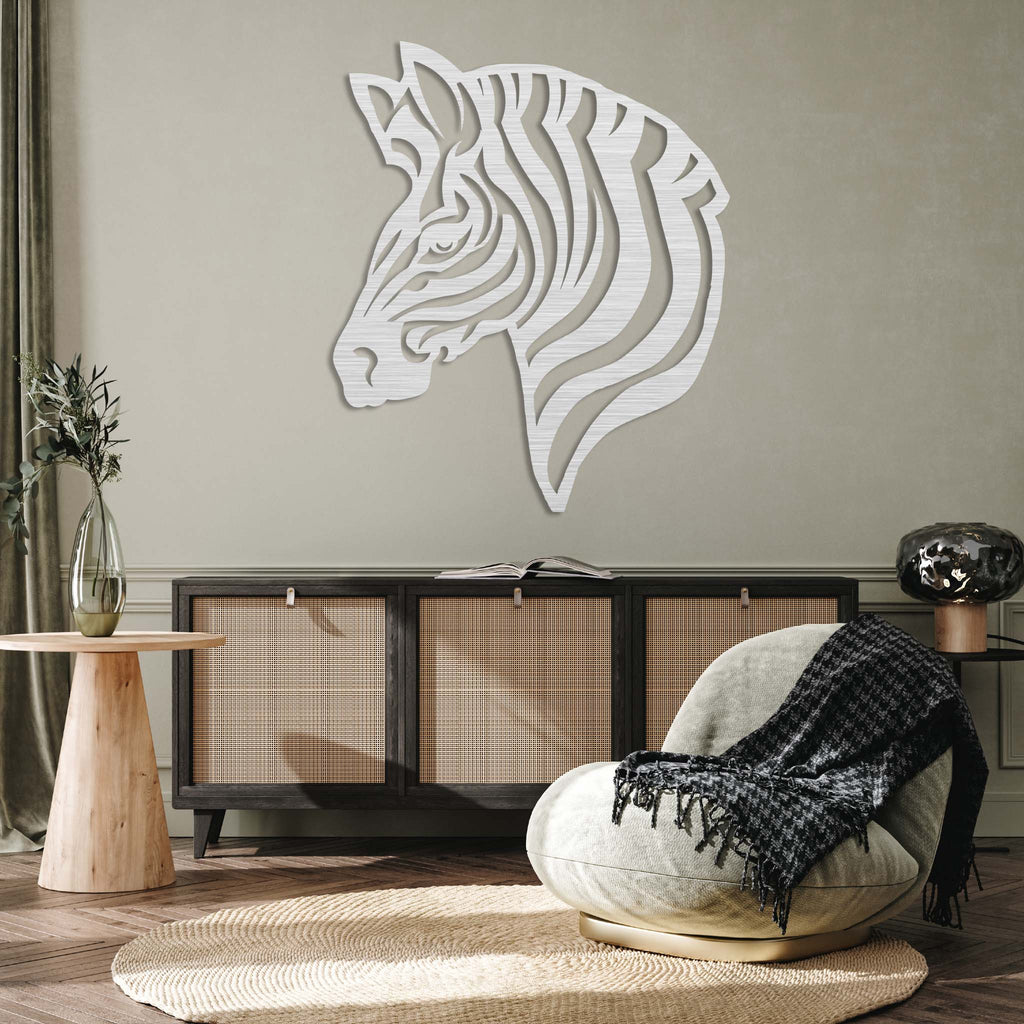 Zebra Head - Metal Wall Art - MetalPlex
