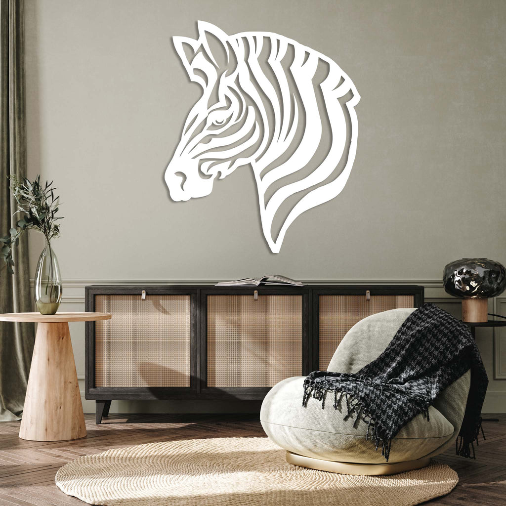 Zebra Head - Metal Wall Art - MetalPlex