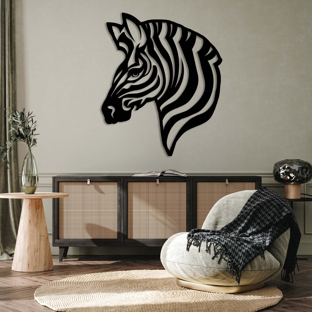 Zebra Head - Metal Wall Art - MetalPlex