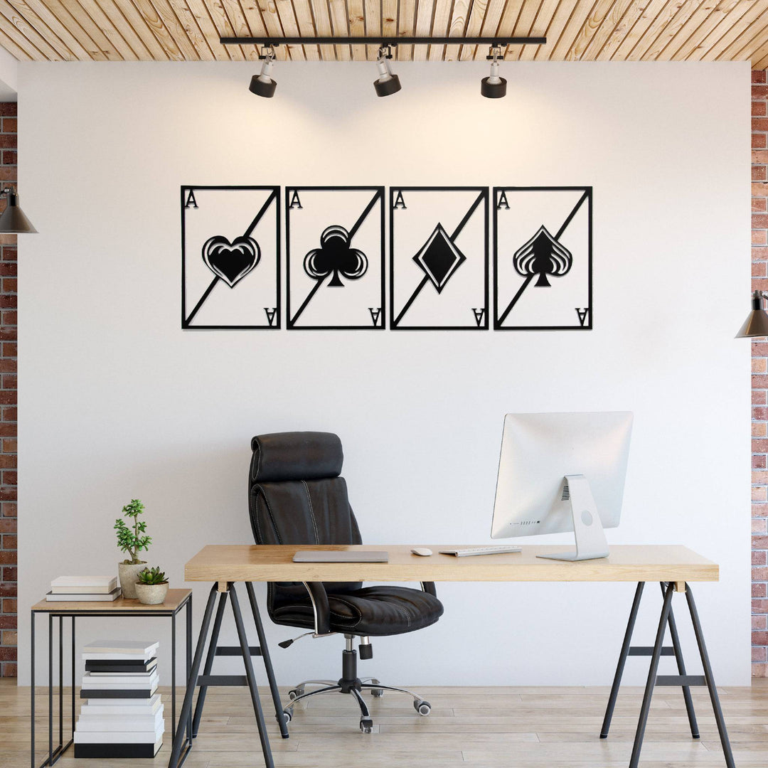 Quad Aces - Metal Wall Art - MetalPlex