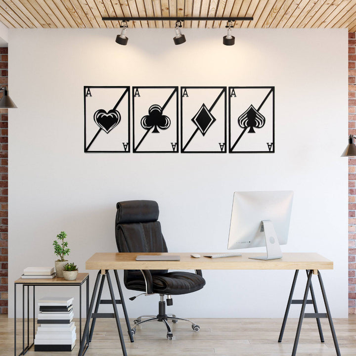 Quad Aces - Metal Wall Art - MetalPlex