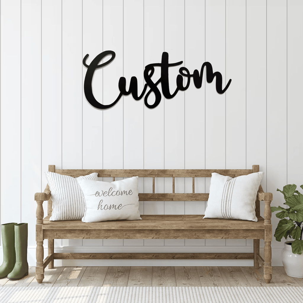 Custom Metal Words, Text, Metal Sign, Personalized Metal Wall Decor, Housewarming Gift - MetalPlex