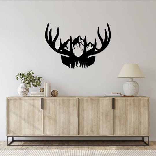 Deer Antlers - Metal Wall Art