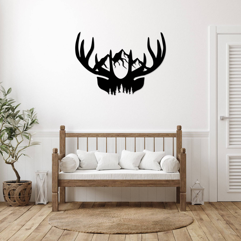 Deer Antlers - Metal Wall Art - MetalPlex