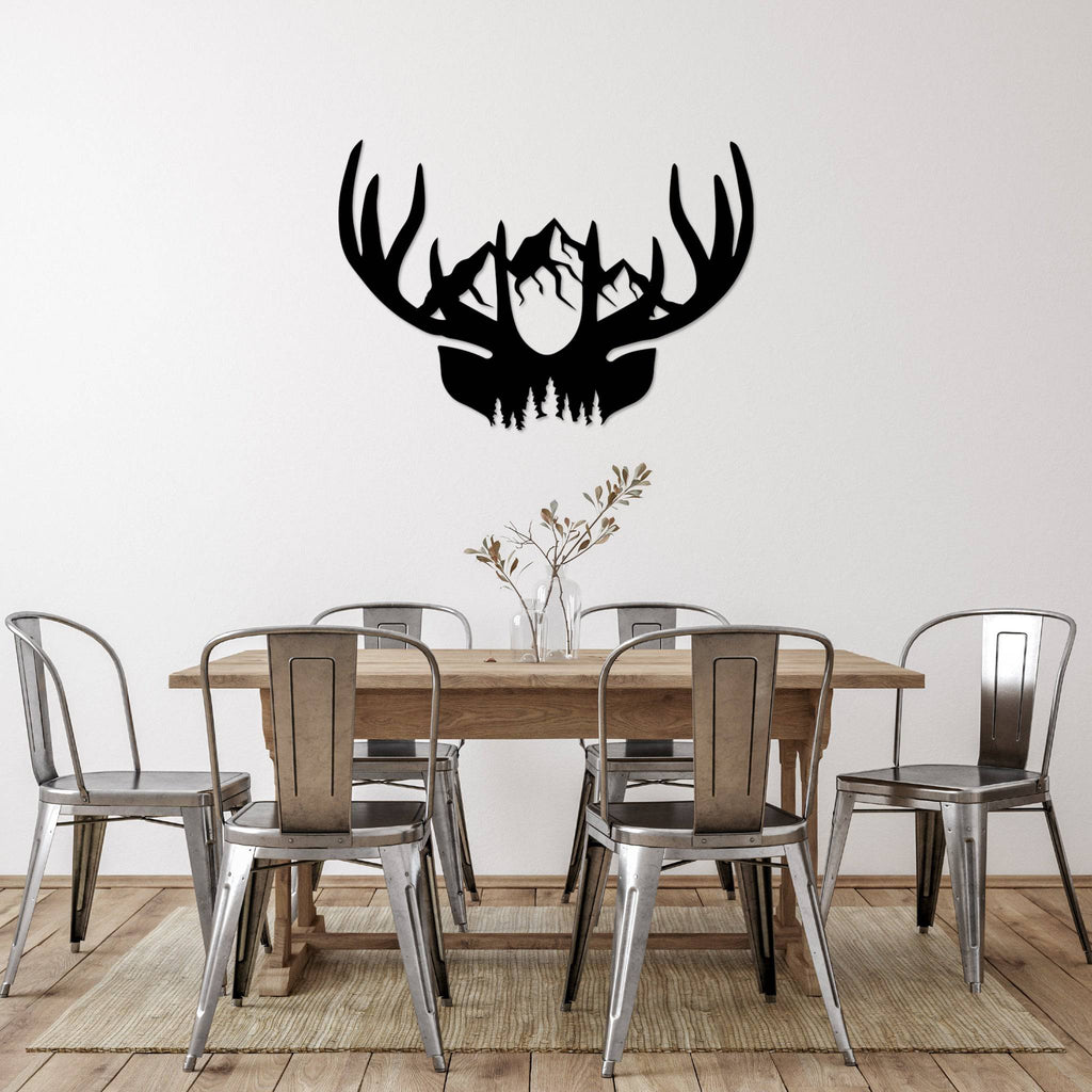 Deer Antlers - Metal Wall Art - MetalPlex