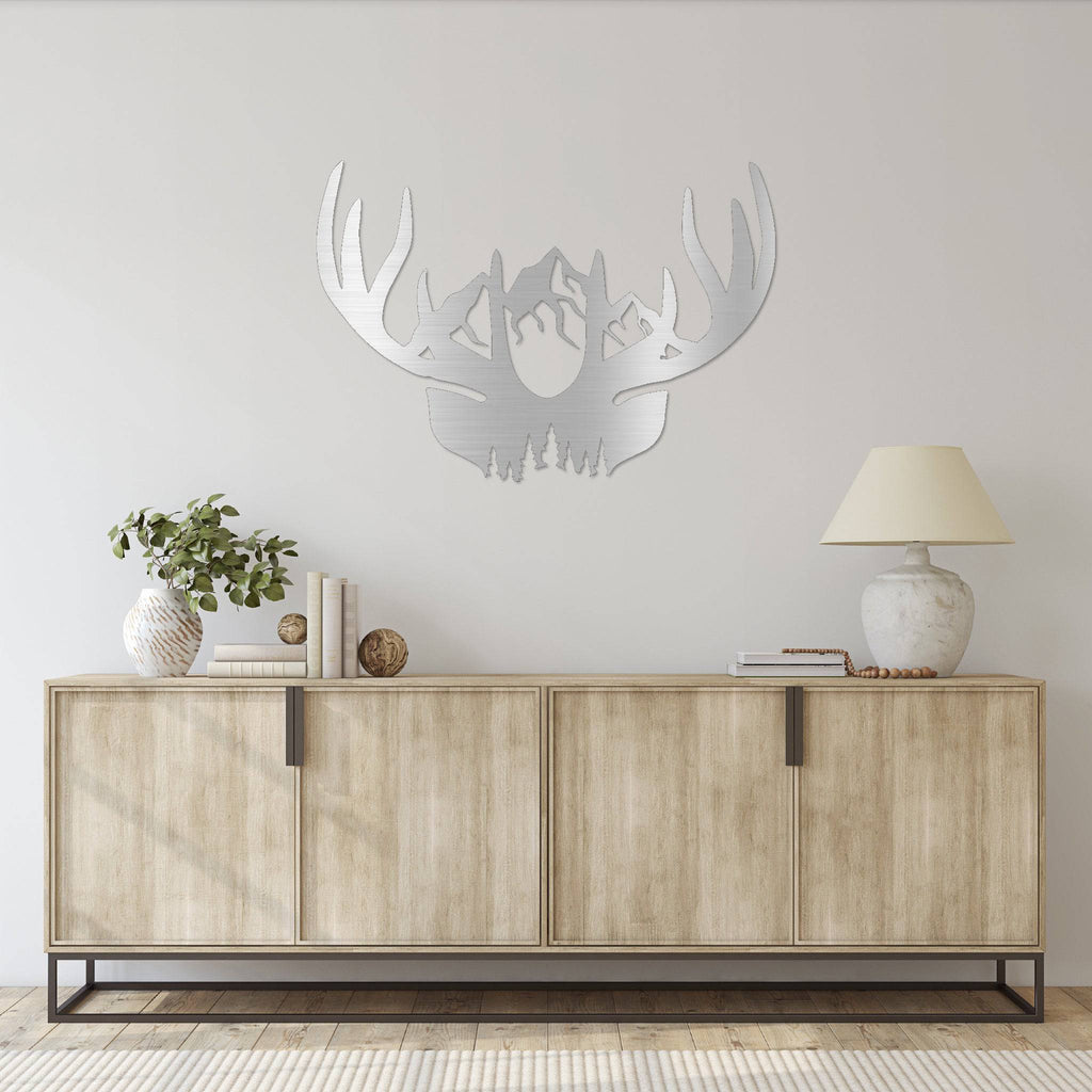 Deer Antlers - Metal Wall Art - MetalPlex