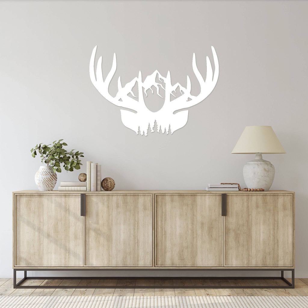 Deer Antlers - Metal Wall Art - MetalPlex