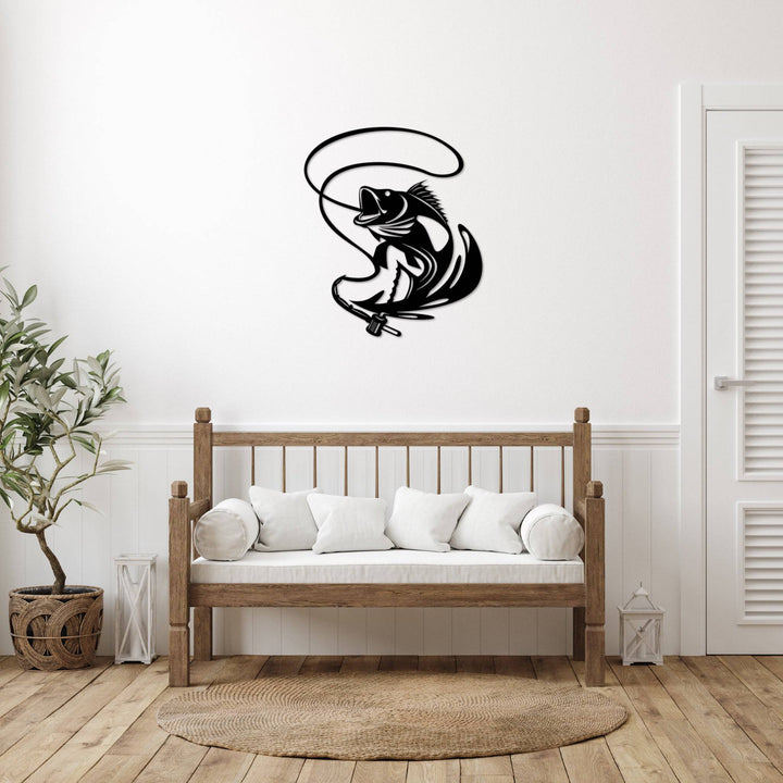 Jumping Walleye - Metal Wall Art - MetalPlex