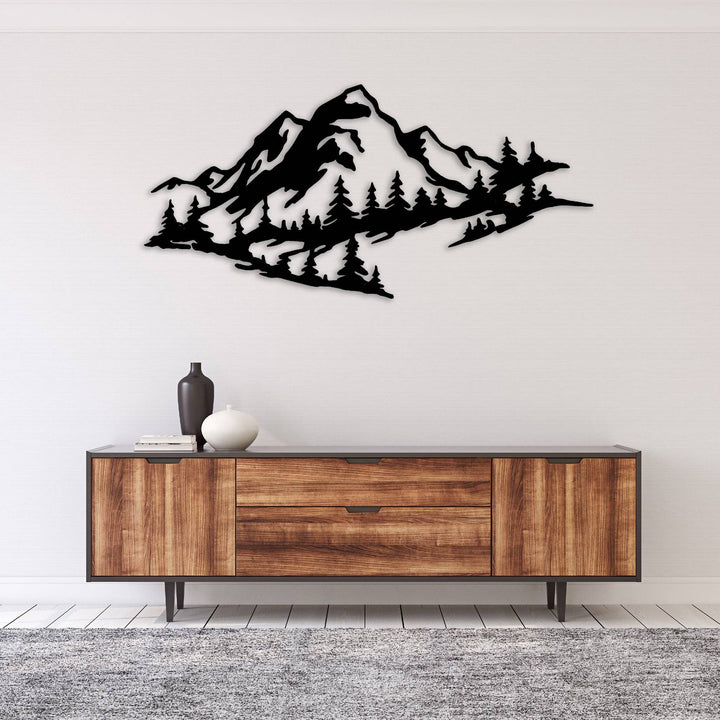 Mountain Range View - Metal Wall Art - MetalPlex