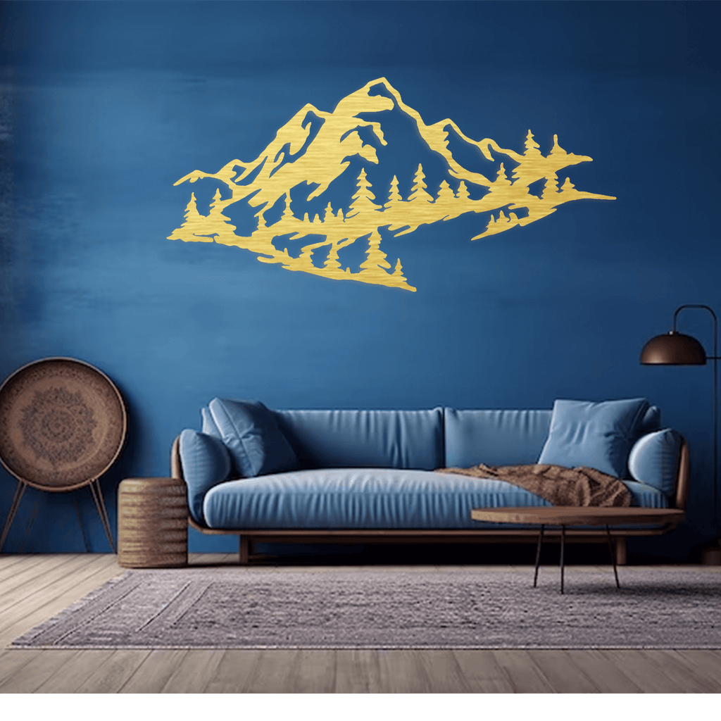 Mountain Range View - Metal Wall Art - MetalPlex