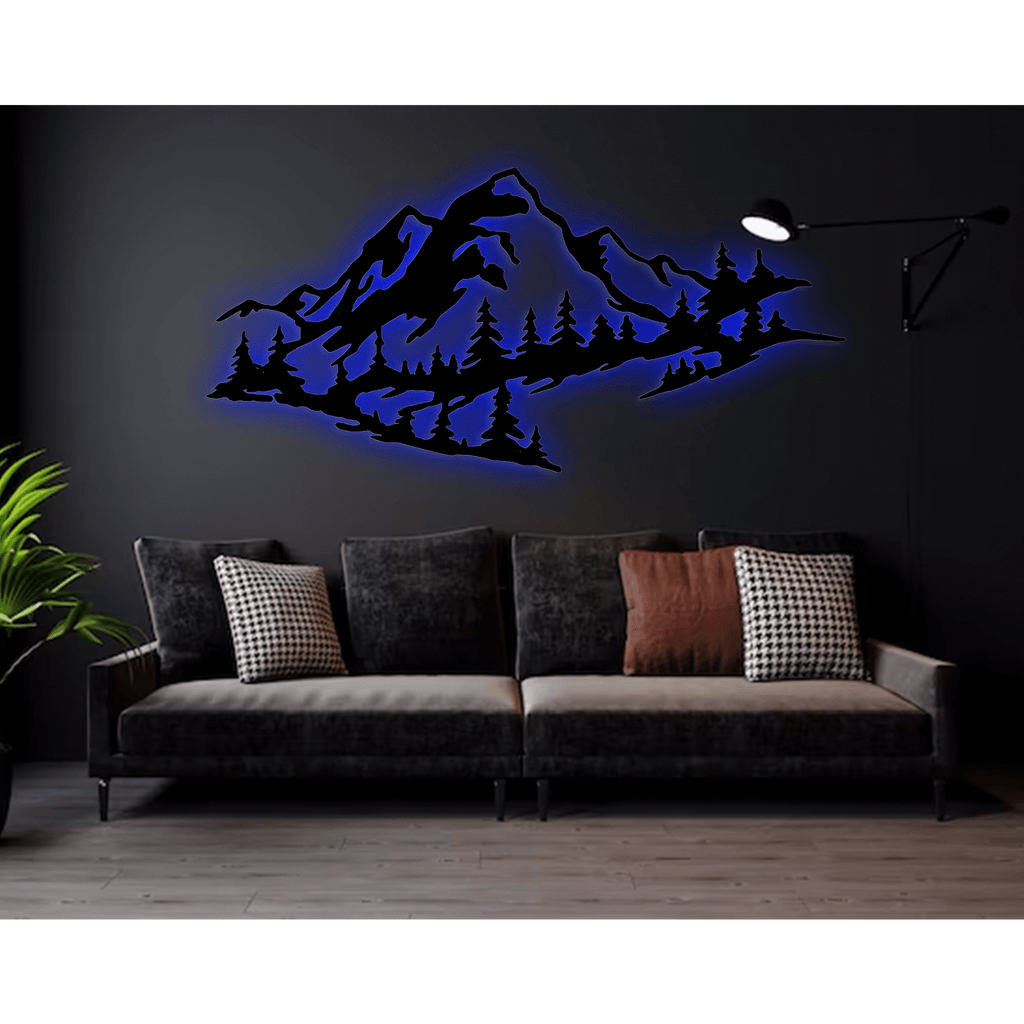 Mountain Range View - Metal Wall Art - MetalPlex