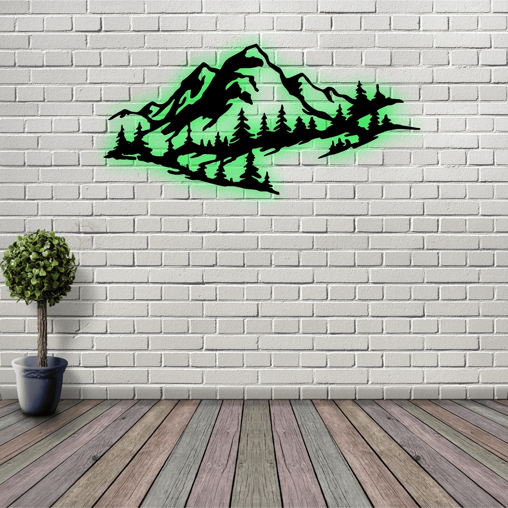 Mountain Range View - Metal Wall Art - MetalPlex