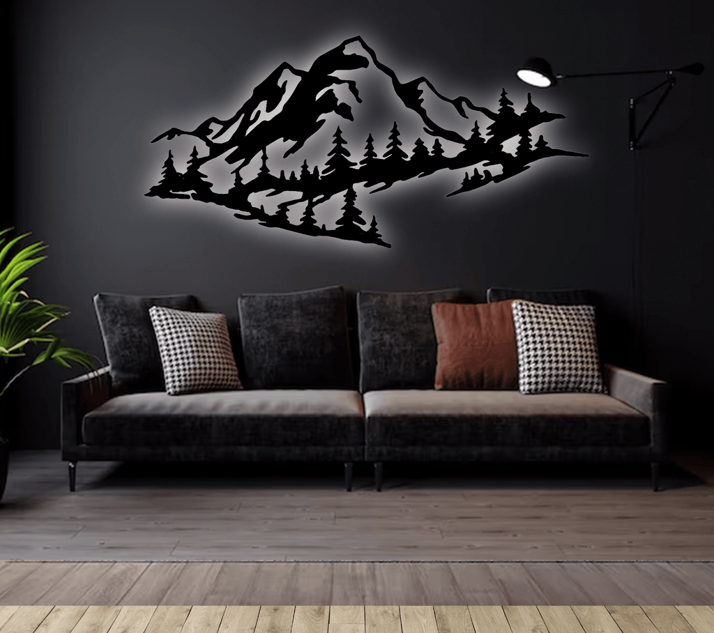 Mountain Range View - Metal Wall Art - MetalPlex