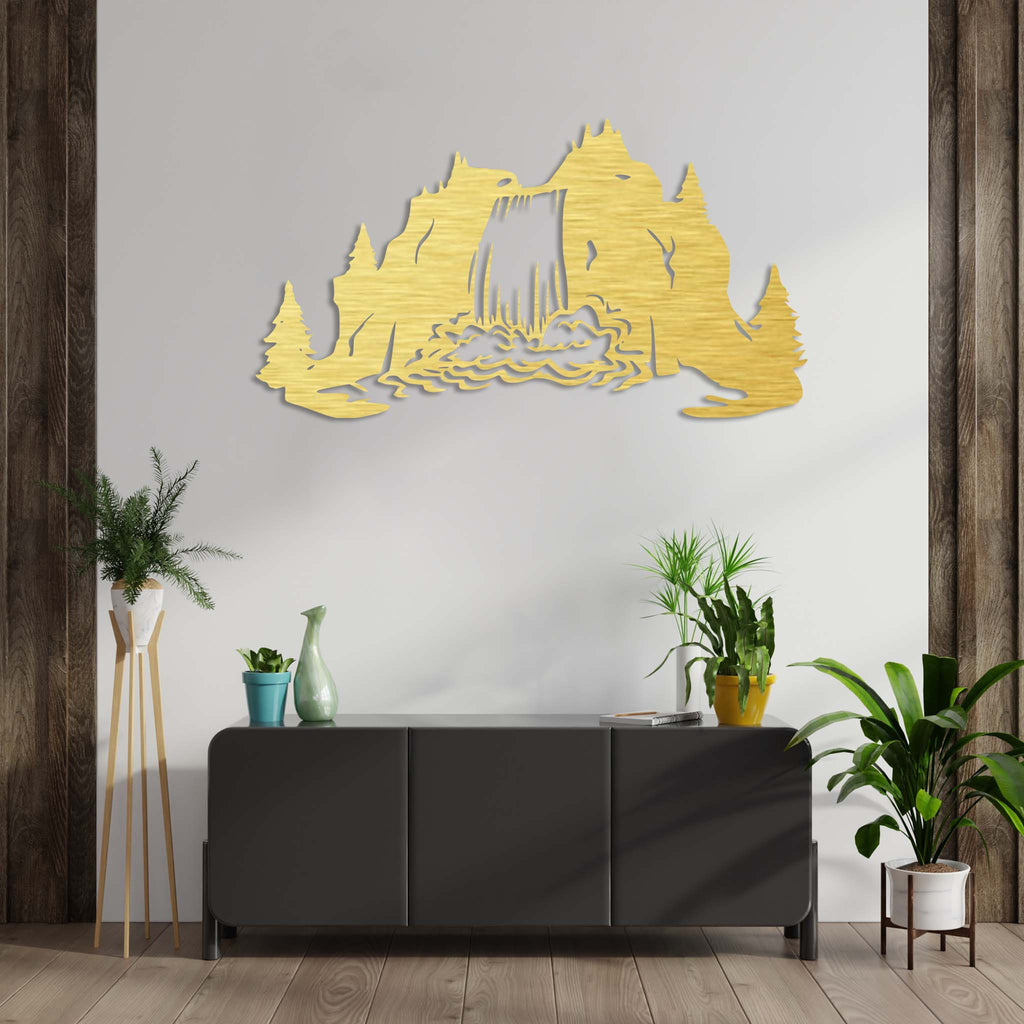 Waterfall View - Metal Wall Art - MetalPlex