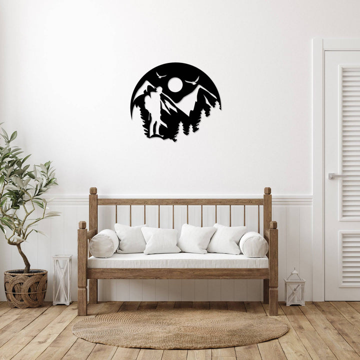 Mountain Hiking - Metal Wall Art - MetalPlex