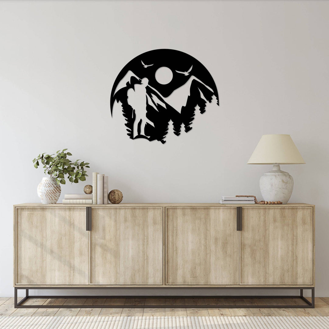 Mountain Hiking - Metal Wall Art - MetalPlex