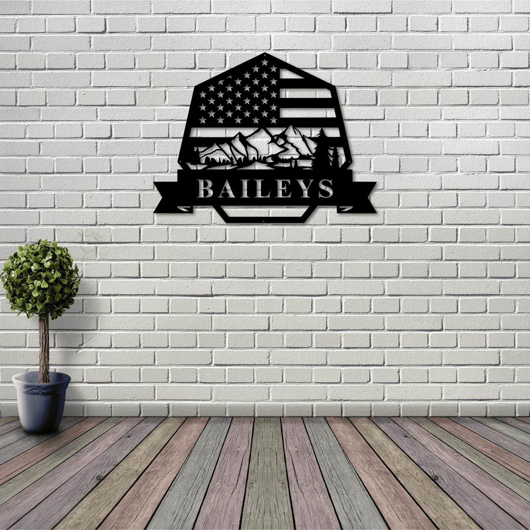 American Monogram - Metal Wall Art - MetalPlex